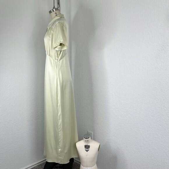 J Crew X Eveliina Vintage Limited Edition Helmi Silk Button Mint Dress - Picture 9 of 15